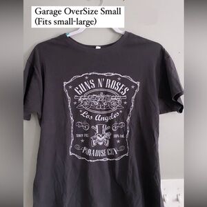 GARAGE oversized guns and roses shirt fits small-large